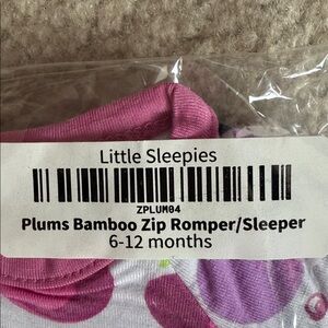 NEW Little Sleepies Plums Bamboo Zip Romper / Sleeper - 18-24 Months